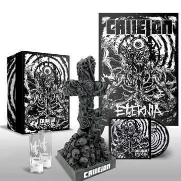 Callejon: Eternia Limited Edition Boxset Inkl. CD, Kreuz mit Totenschädeln (ca. 28cm hoch), 2 Schnapsgläsern und Poster