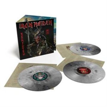 Iron Maiden: SENJUTSU Limited Edition 3-LP (silbern-schwarz marmoriertes Vinyl)