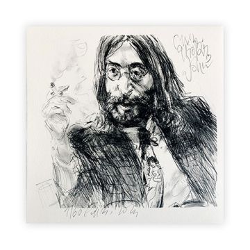 Exklusive John Lennon-Lithographie von Christoph Bouet, limitiert